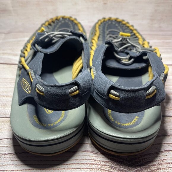 Keen Uneek Bungee Cord Sandals Mens Size 11 Gray Water Shoes Slingback - Picture 5 of 7